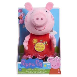 NIB Great Day for Giggles Peppa , 9” plush Shakes & Giggles , Hasbro